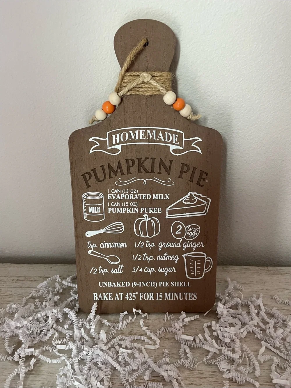 Rustic Brown Wooden Recipe Cutting Board Decor  - Pick One